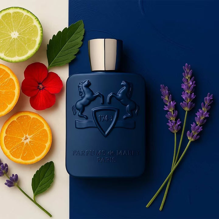 Eau de Parfum DE MARLY LAYTON, vue rapprochée du produit.