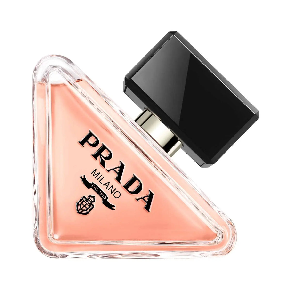 Flacon PRADA Paradoxe présenté en contexte, ambiance de la marque.
