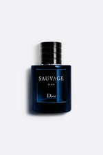 Flacon Dior Sauvage Élixir, eau de parfum, vue de face sur fond neutre.