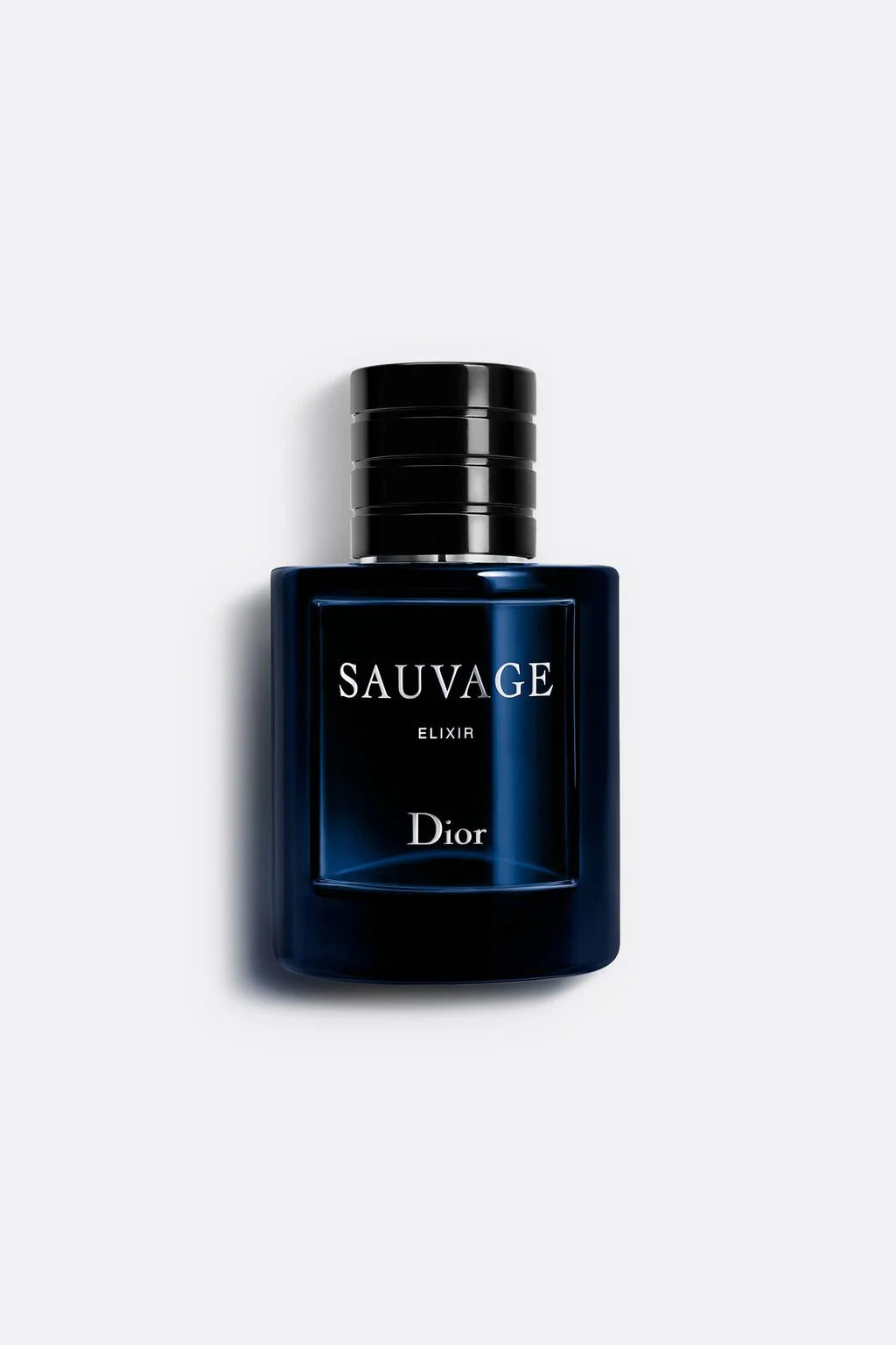 Flacon Dior Sauvage Élixir, eau de parfum, vue de face sur fond neutre.
