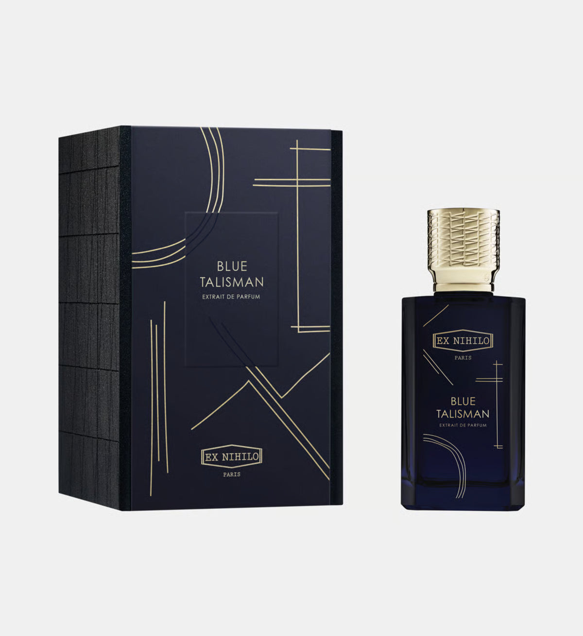 Flacon Blue Talisman d'Ex Nihilo, eau de parfum 100 ml, vue de face.
