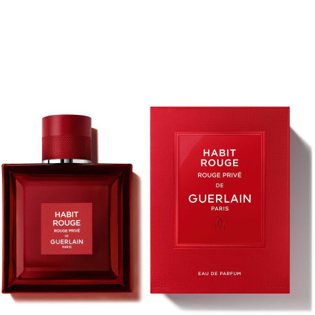 Habit Rouge Rouge Privé Guerlain, flacon seul sur fond neutre.