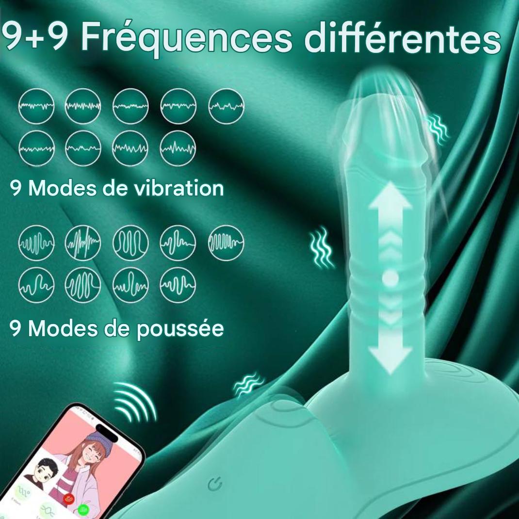 Accessoire intime 2-en-1 en silicone premium, présenté avec son emballage.