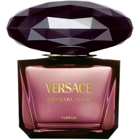Flacon Versace Crystal Noir, eau de parfum femme, vue de face.